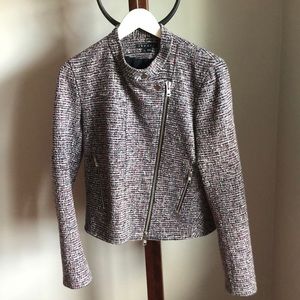 Theory tweed moto jacket